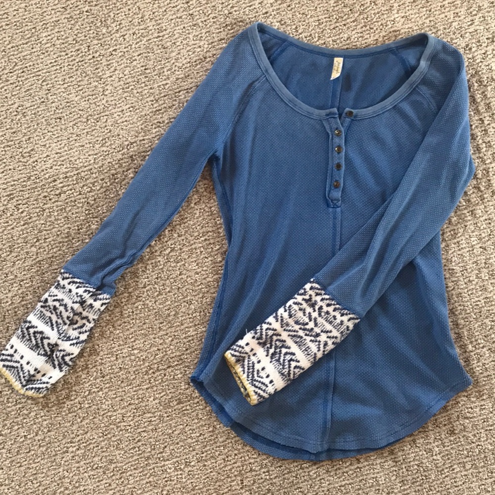 Free people blue Henley
